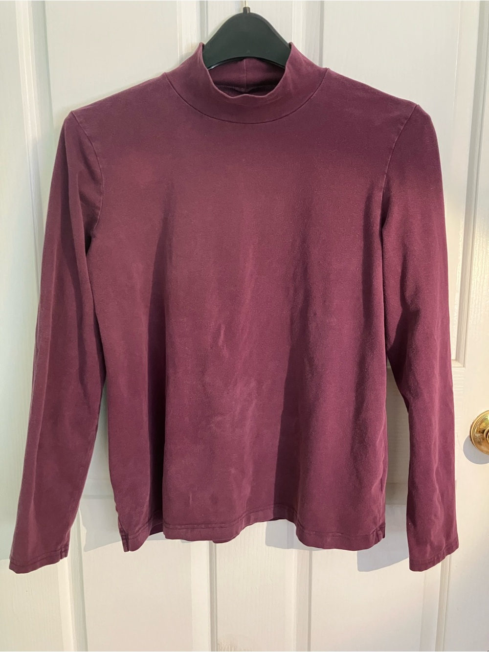 croft & barrow Plum Long-Sleeve Mock Neck Top